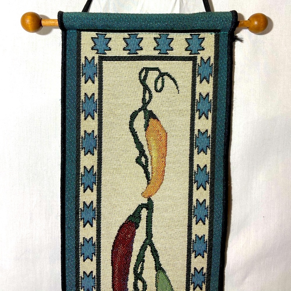 South Western Wall Tapestry with Chili Peppers. 6 X 40.5 inches.